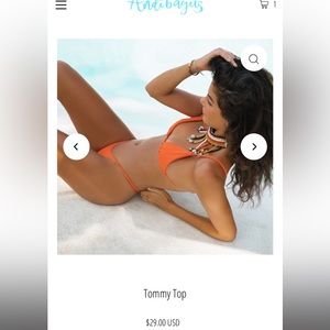 Andi bagus burnt orange top and bottom bikini bundle cheeky